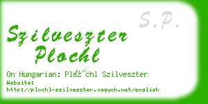 szilveszter plochl business card